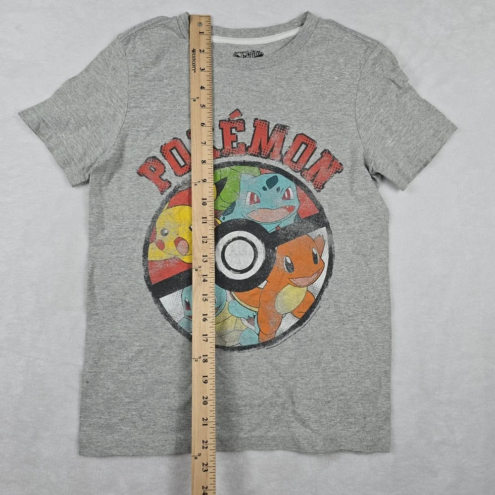 Old Navy Collectabilitees Pokemon Kids‎ Size Large Gray Distressed Logo